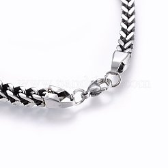Collane a catena in acciaio inossidabile 304 a forma di grano&nbsp;NJEW-H493-13AS