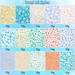 150g 15 Stile 3/0 Glasperlen&nbsp;SEED-PH0001-94