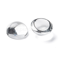 Mezzo trasparente cabochons di vetro rotondo&nbsp;X-GGLA-R027-16mm