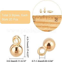 Superfinding 60 stücke 3 stil messing charms&nbsp;KK-FH0003-27