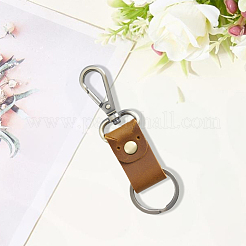 Schlüsselanhänger aus Rindsleder und Legierung&nbsp;KEYC-WH20005-24B