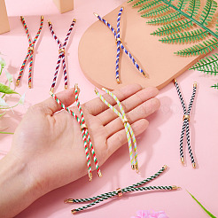 7 Stück geflochtene Polyesterkordel zum Herstellen eines runden Armbands&nbsp;MAK-TA0001-39B