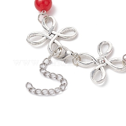 Bracelets à maillons en alliage de jade malaisien naturel pour femmes&nbsp;BJEW-JB11684-05