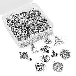 100pcs 10 estilos colgantes de aleación de estilo tibetano irlandés&nbsp;TIBEP-CJ0002-10