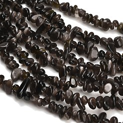 Natürliche silberglänzende Obsidian-Perlenstränge&nbsp;GG-CBAE051-A03-02