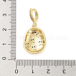 Ottone con pendenti a zirconi&nbsp;KK-G496-04G