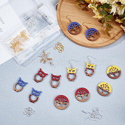 DIY-Sets zur Herstellung baumelnder Ohrringe aus Walnussholz&nbsp;DIY-OC0006-80