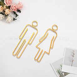 Letreros para baños de hombres y mujeres con respaldo adhesivo acrílico&nbsp;AJEW-WH20054-401B