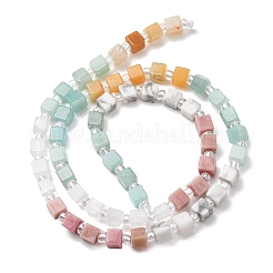 Natürlich gefärbte weiße Jade- & Quarzkristall- & Howlith- & gelbe Aventurin- & Rhodonit-Perlenstränge&nbsp;G-H333-03D