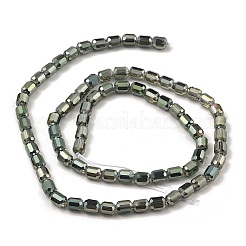 Chapelets de perles en verre transparent électrolytique&nbsp;GLAA-C029-02A-04