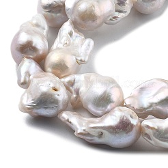 Brins de perles naturelles nucléées&nbsp;PEAR-B004-15L-03A