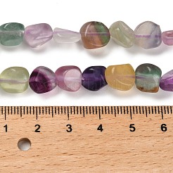 Fluorit natürlichen bunten Perlen Stränge&nbsp;G-P497-01E-10