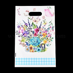 50 Stück OPP-Kunststoffverpackungsbeutel mit Blumen- und Schmetterlingsmotiv&nbsp;ABAG-F011-06