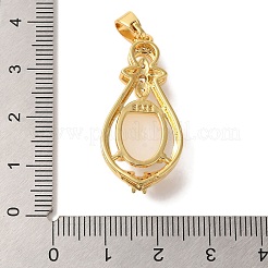 Porte micro ouvrent pendentifs zircone cubique en laiton de placage&nbsp;KK-L220-019G-01