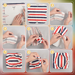 18 Stück Baumwoll-Quilt-Schüsselwärmer&nbsp;DIY-BC0014-68B