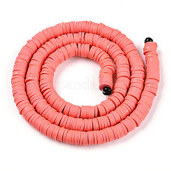 Flache runde handgemachte Fimo Perlen&nbsp;CLAY-R067-6.0mm-14
