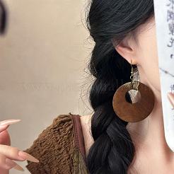 Orecchini pendenti da donna in lega e legno&nbsp;WG2EB7C-01