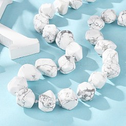 Colliers de perles en pépites de howlite naturelles pour femmes et hommes&nbsp;NJEW-K388-01N