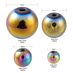 340 pz 4 dimensioni perline di ematite sintetiche non magnetiche&nbsp;G-LS0001-55