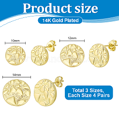 Clous d'oreilles en laiton&nbsp;EJEW-PH0001-51A