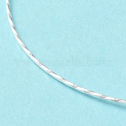 925 bracelets torsadés en argent massif&nbsp;BJEW-G680-01S