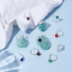 Fingerringe aus natürlichen und synthetischen Edelsteinen und Bunte Malerei&nbsp;RJEW-UN00047