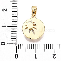 Colgante micropavé cubic zirconia de latón&nbsp;KK-T070-38G