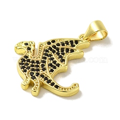 Pendentifs avec zircon cubiques à micro-pavés en laiton&nbsp;KK-Z042-18G-02