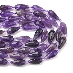 Natürlichen Amethyst Perlen Stränge&nbsp;G-G453-F04-8x16mm
