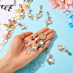 20 pièce 5 styles de décoration de pendentif en acier inoxydable 304&nbsp;HJEW-TA0001-28