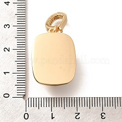 Pendentifs en laiton avec micro pavé de zircone cubique&nbsp;KK-R212-03G-01