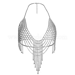 Legierung voller Kristall Strass Mesh Quaste Brust sexy Körperketten für Bikini&nbsp;FS-WG2AAFB-01