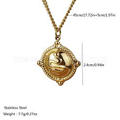 Collares con colgante de serpiente de acero inoxidable gótico vintage unisex&nbsp;VA2867-1