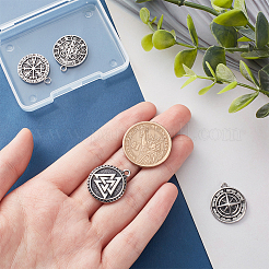 4 colgante de runa valknut nórdica de acero inoxidable 304 de 4 estilos&nbsp;STAS-DC0012-48