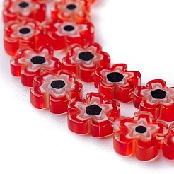 Millefiori a mano fili di perline di vetro&nbsp;X-LAMP-J035-8mm-07