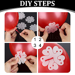 Ballonklammerhalter aus Kunststoff in Blumenform&nbsp;DIY-WH0591-188B