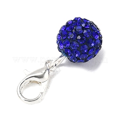 8 ciondolo rotondo in argilla polimerica con strass&nbsp;HJEW-JM04103-01