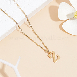 Collares colgantes con letras de acero inoxidable 304&nbsp;NJEW-LP0001-53Z-G