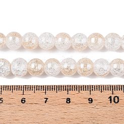 Brins de perles de verre craquelées électrolytiques&nbsp;X-EGLA-N014-8mm-02
