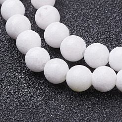 Natur Mashan Jade runde Perlen Stränge&nbsp;G-D263-4mm-XS01