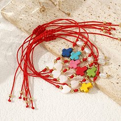 6 Stück Armband mit Anhänger aus Kunststoffimitat-Perlen&nbsp;GR7958-7