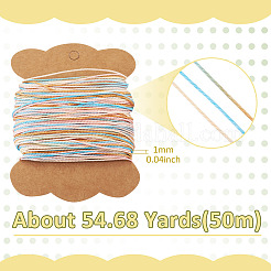 Cordons en polyester ciré à dégradé de couleurs de 50 m&nbsp;YC-TADJ0001-04A