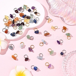 35 ciondolo con schegge di pietre preziose naturali miste di 7 colori&nbsp;PALLOY-YW00144-01