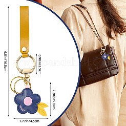 Kit fai da te per realizzare portachiavi in similpelle con fiori&nbsp;DIY-SZ0010-63A