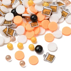 Cabochons en pâte polymère faits main et perles en plastique&nbsp;PY-CBA6E6D-02