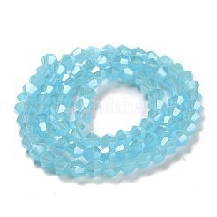 Nachahmung Jade galvanisieren Glasperlen Stränge&nbsp;GLAA-F029-J4mm-C03