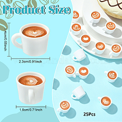 25 Stück 5 Stile Mini-Kaffeetasse aus Kunstharz.&nbsp;DIY-YW0012-29