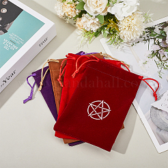 4 borsa con coulisse per riporre le carte dei tarocchi in velluto a 4 colori&nbsp;TP-CN0001-32