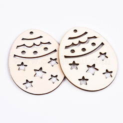 Ungefärbte natürliche Holzanhänger&nbsp;WOOD-S058-009