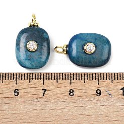 Gefärbte natürliche blaue Achat Anhänger&nbsp;KK-B157-42F-08